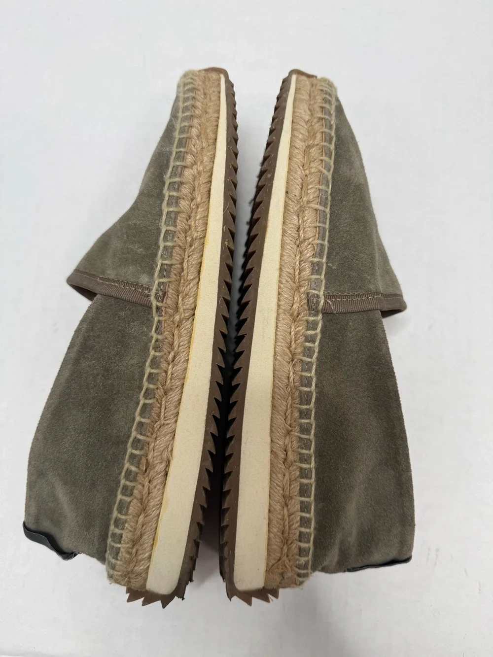 Rag & Bone Olive Suede Slip-On Espadrilles